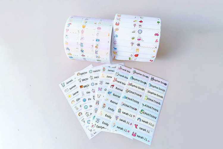 Personalized name stickers light up your child’s creative world
