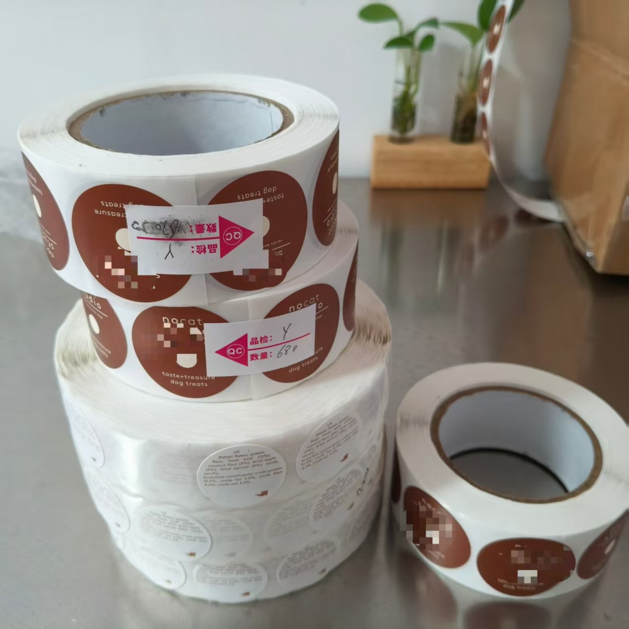 JOJO Pack Prepares Shipment of Custom Dog Treats Stickers to Danish Client