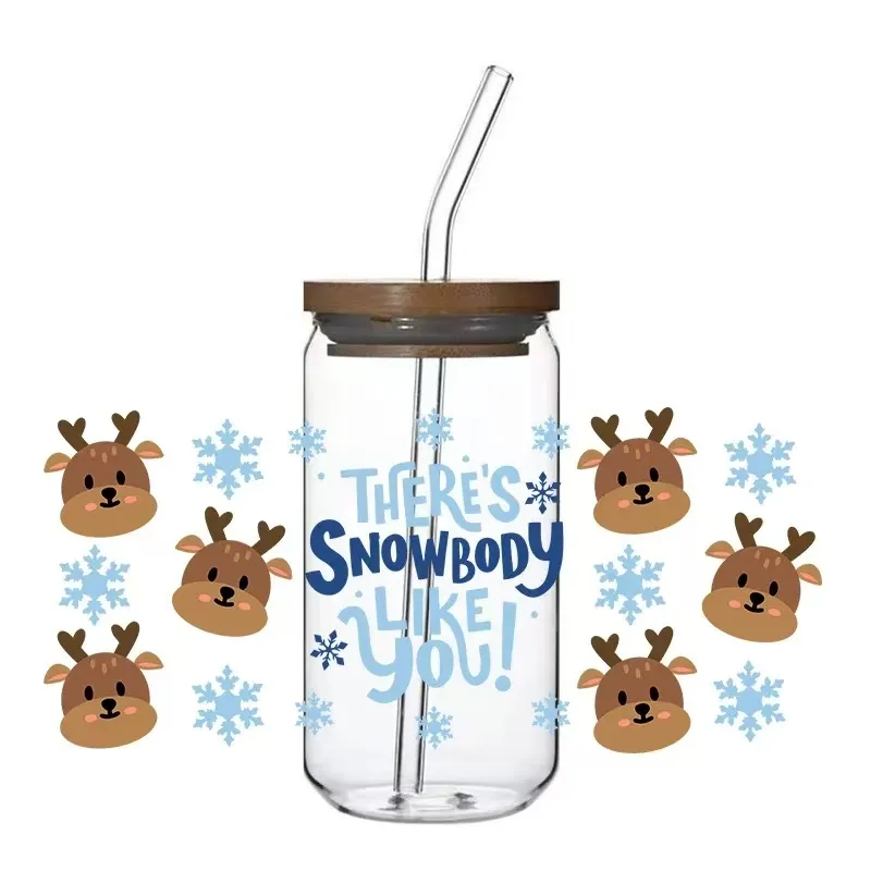 What are application notes for 16oz glass cup transfer stickers?