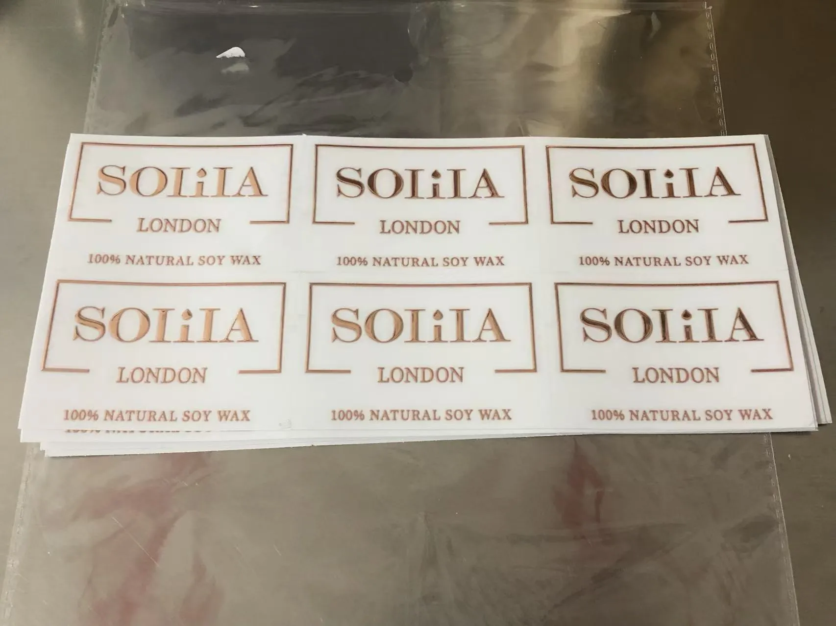 Innovative customized rose gold transfer stickers