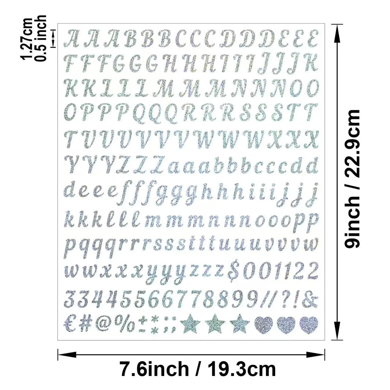 Alphabetic and numeric sandstone decorative sticker