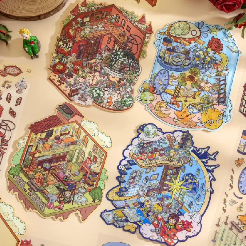 Cartoon landscape sticker