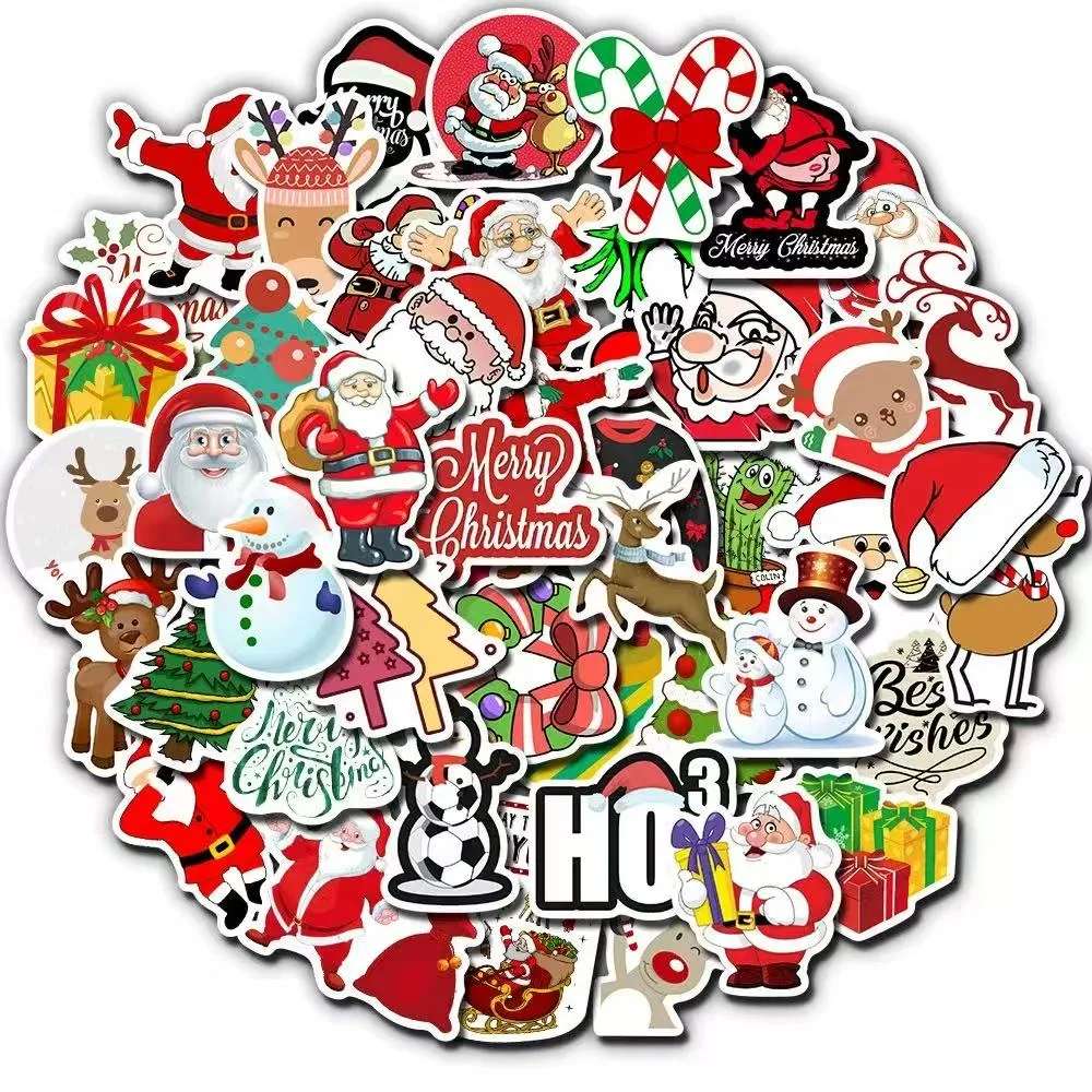 Christmas cartoon gift stickers