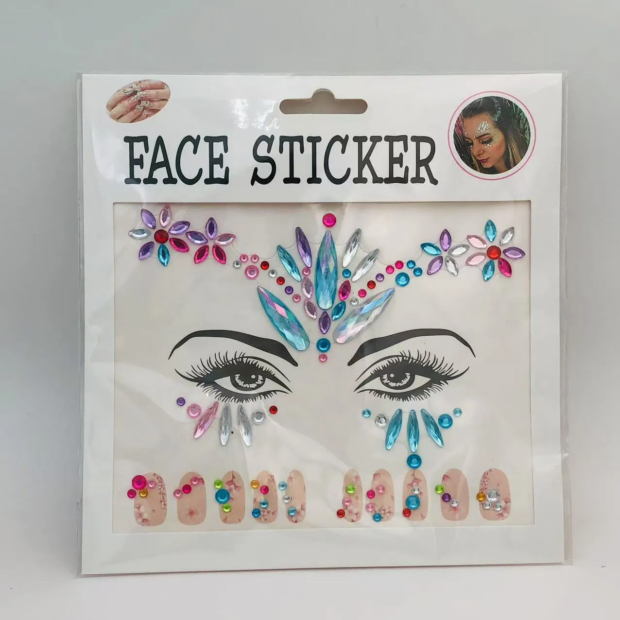 Festival Diamond Face Stickers