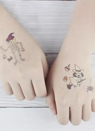 Halloween night glow tattoo stickers