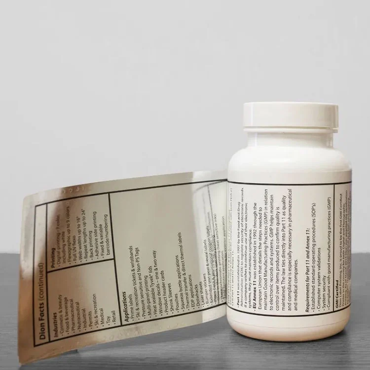 Nutraceutical and Supplement Labels