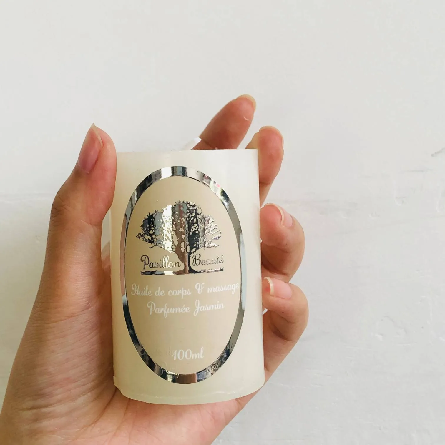 The silver-foil stamped labels