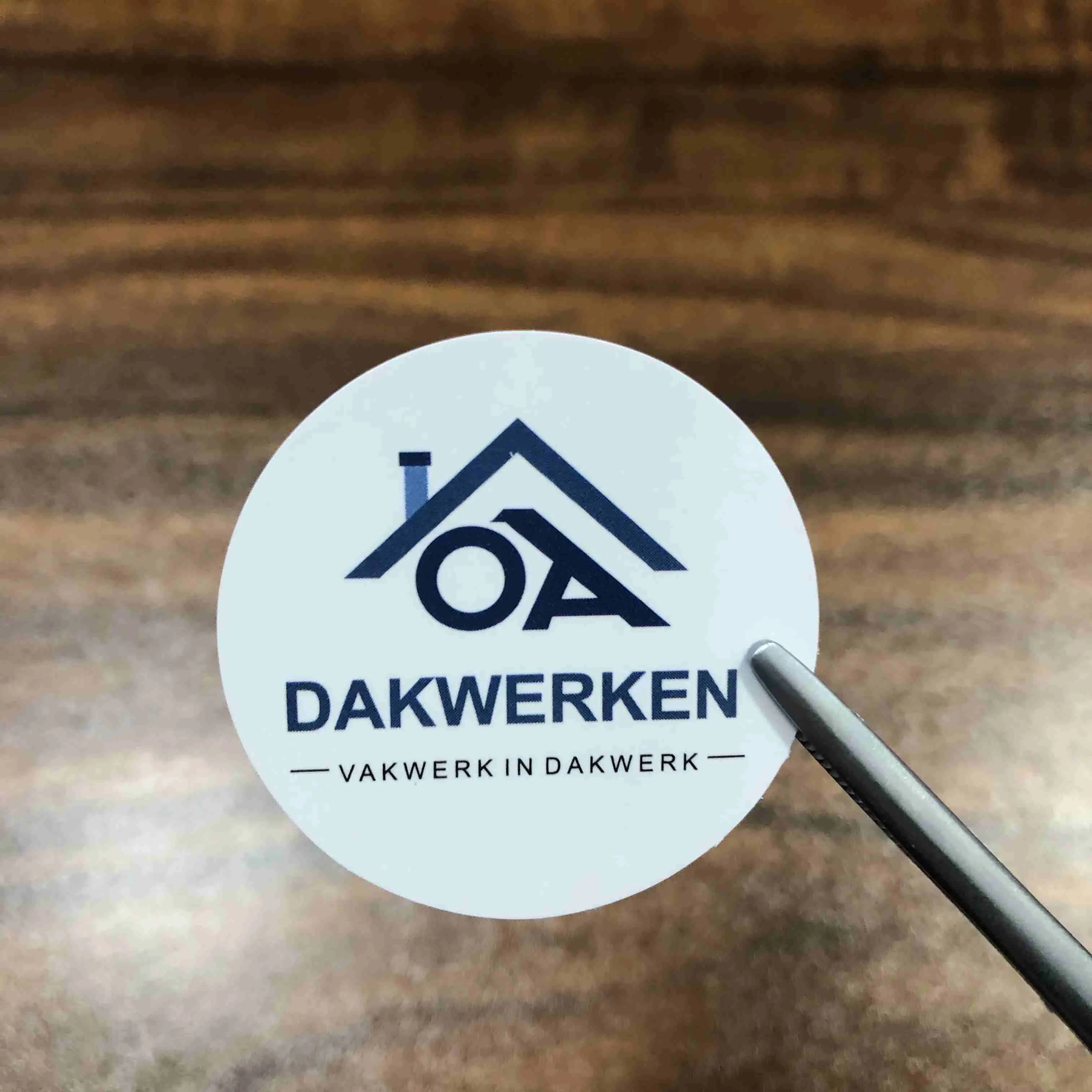 Waterproof Vinyl Round Label with Logo